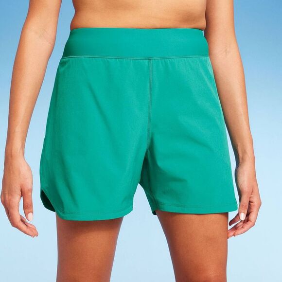 Lands' End - Lands' End Women's Swim Shorts Swimwear Bottom Boa Green - Picture 4 of 4
